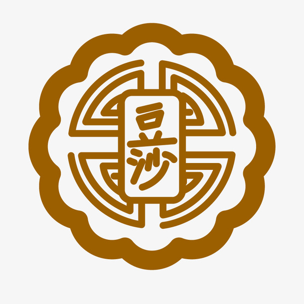 圆形手绘月饼免抠