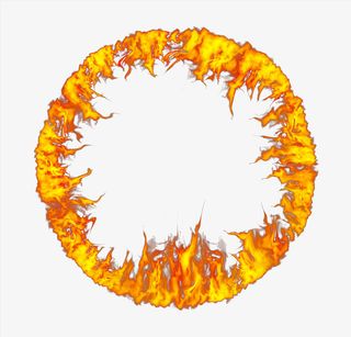 手绘火焰圈免抠
