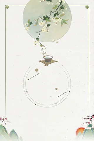 中国风夏季元素夏日你好还背景素材高清