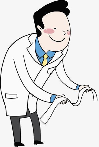 卡通拿着单子的男人免抠