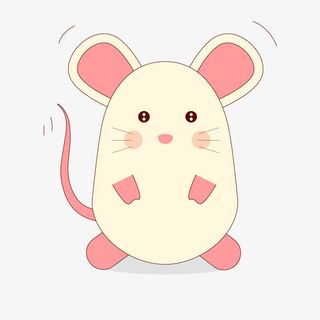 可爱卡通老鼠矢量图免抠