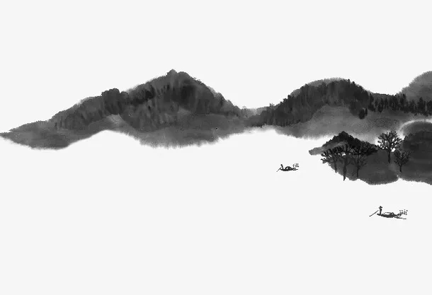 中国山水素材海报元素6免抠