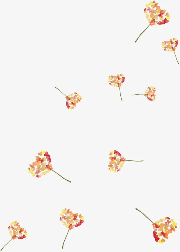 漂浮鲜花免抠