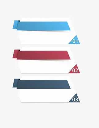 矢量创意立体数字目录边框免抠