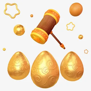 砸金蛋素材1免抠