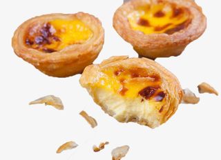 实物芝士蛋挞碎片免抠