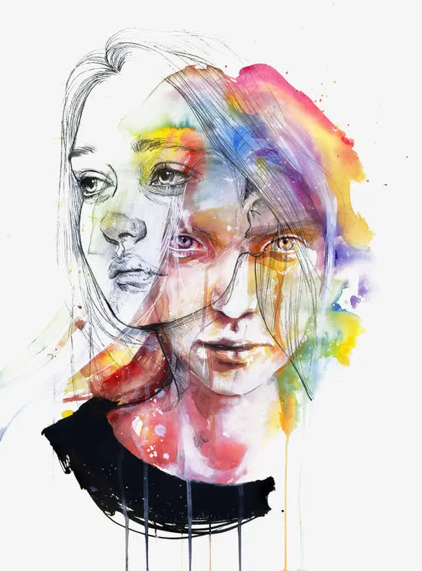 手绘人物免抠