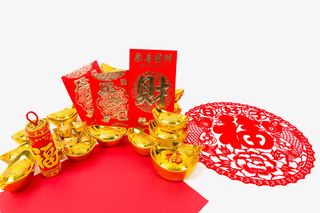 红色喜庆过年元素免抠