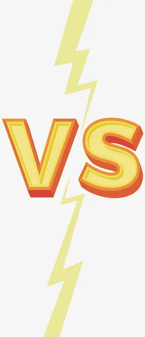 黄色对比闪电免抠