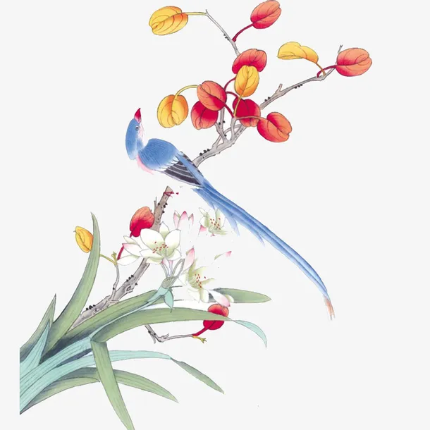 鸟在枝头免抠
