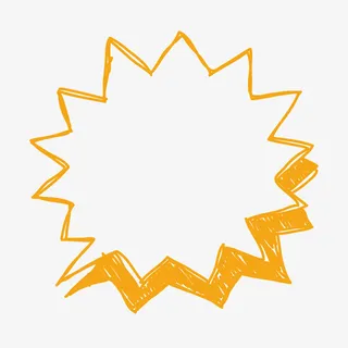 卡通涂鸦爆炸边框免抠