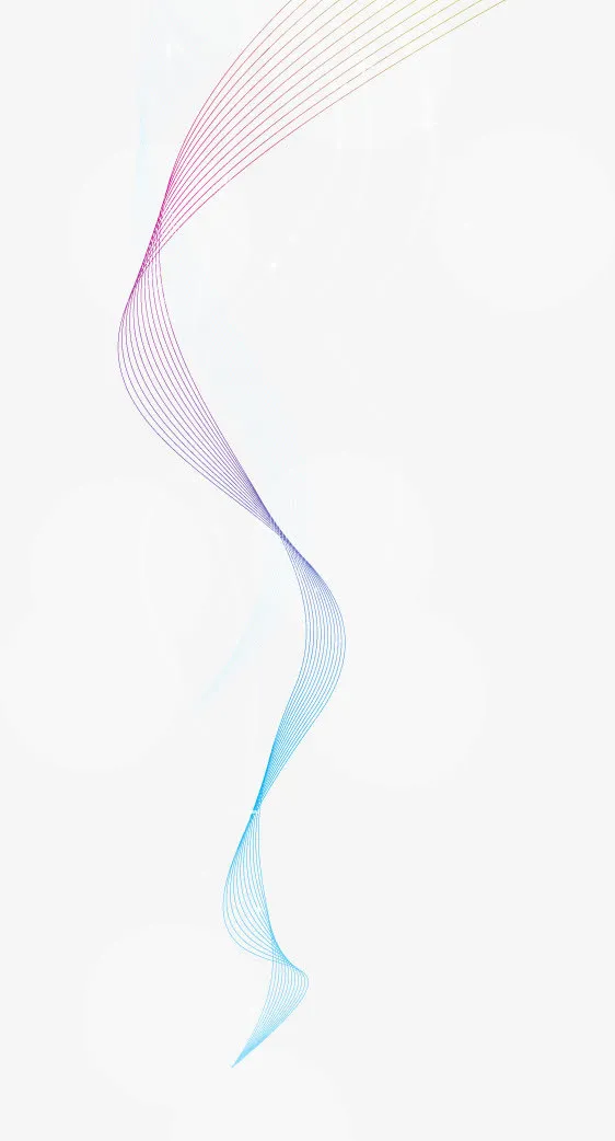 绚丽装饰渐变优美曲线免抠