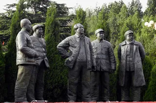 西柏坡雕塑免抠