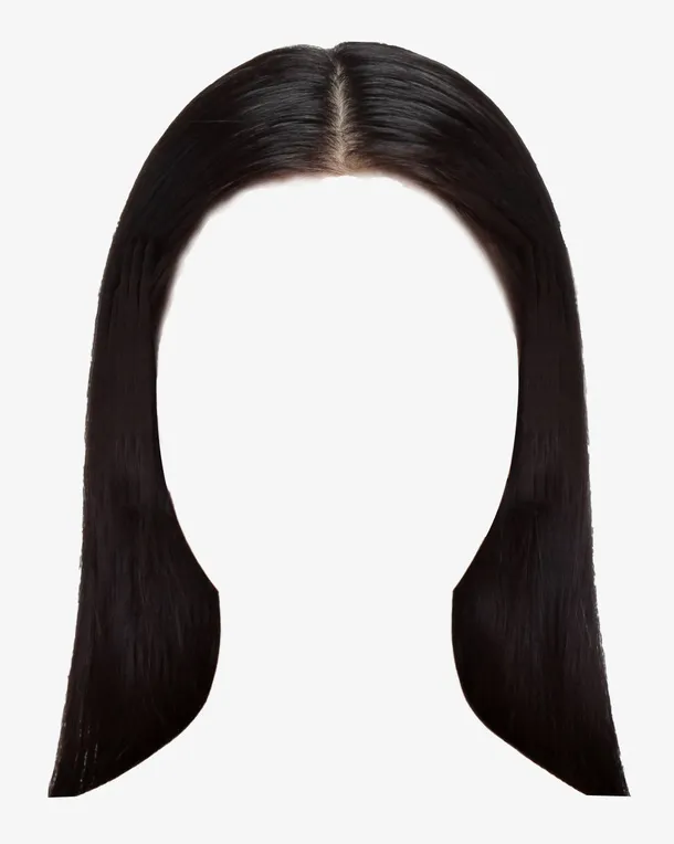 证件照女头发免抠