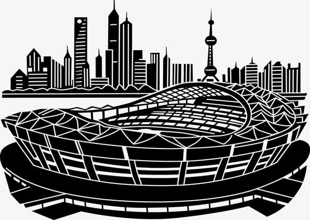 上海标志性建筑剪影免抠