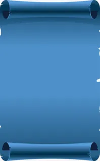 蓝色画卷边框免抠