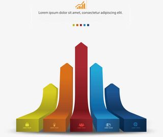 矢量箭头图表免抠