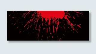 电商淘宝个性红色喷墨背景banner