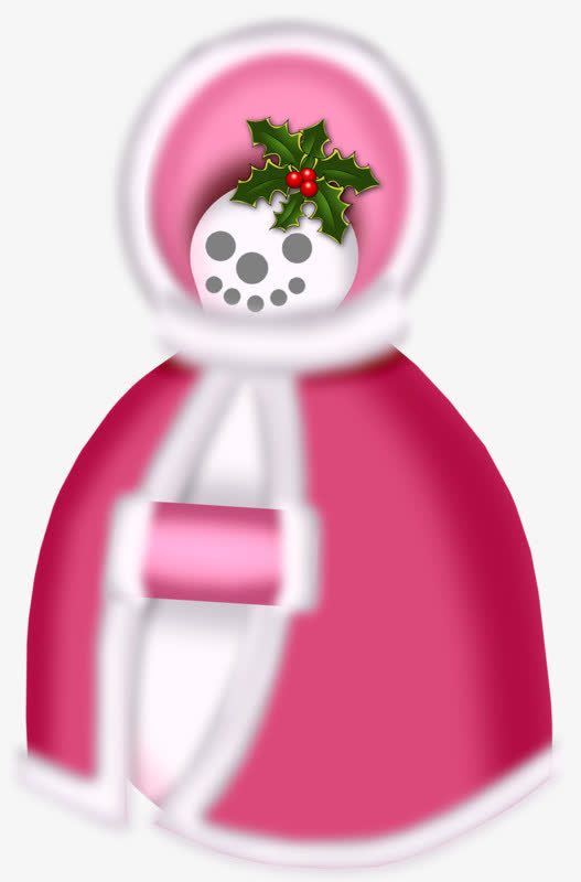 穿着披风的雪人免抠