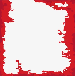 红色涂料框架免抠