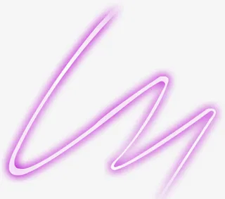 紫色弯曲线条七夕情人节免抠