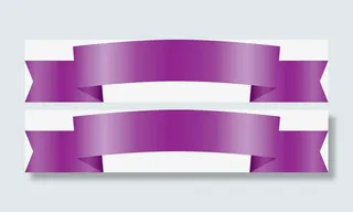 紫色飘带矢量素材图免抠