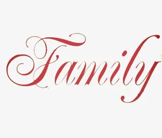 家庭英文艺术字免抠