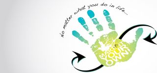 手掌图案科技背景高清