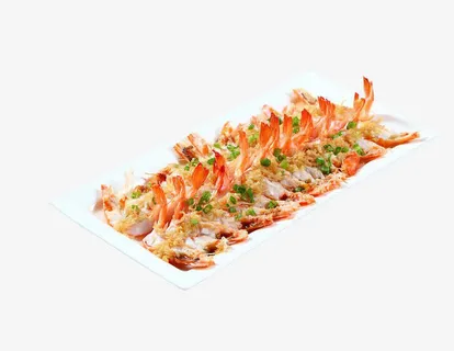 蒜蓉银丝开边虾免抠