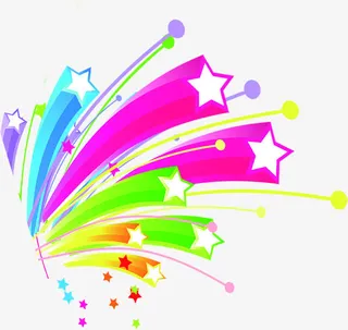 开学季粉蓝色星星海报免抠