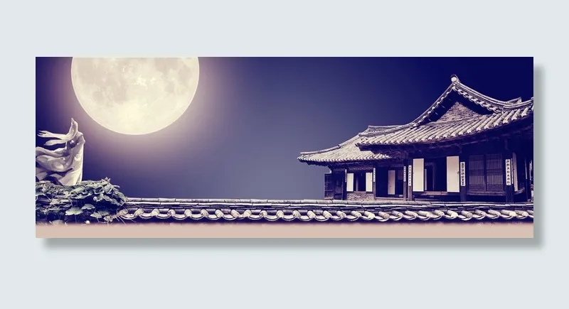 皓月当空背景高清