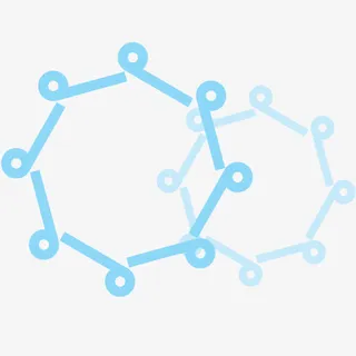 多边形蓝色边框免抠