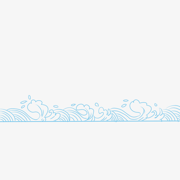 卡通水花水纹免抠