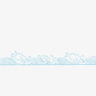 卡通水花水纹免抠