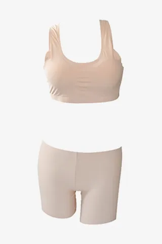 肉色运动内衣套装免抠