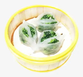 荠菜蒸饺免抠