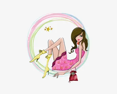 卡通图片人物剪影  卡通性感女郎免抠