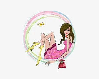 卡通图片人物剪影  卡通性感女郎免抠