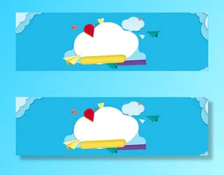 儿童节专用banner背景图免抠