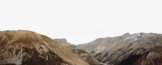 积雪覆盖了山峰免抠