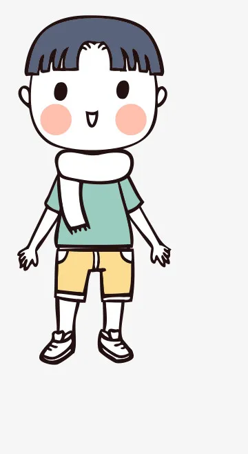 人物手绘插画可爱素材6免抠