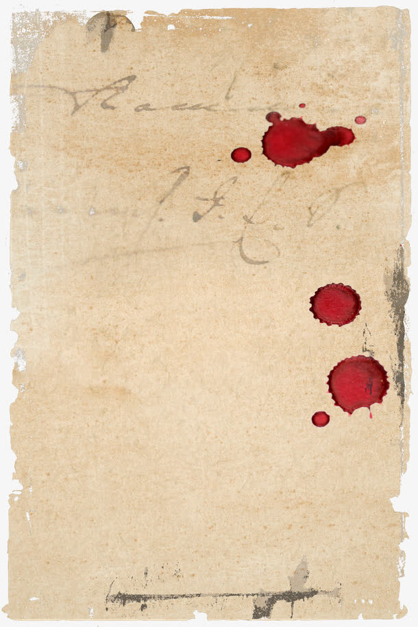 做旧污渍泛黄纸张免抠