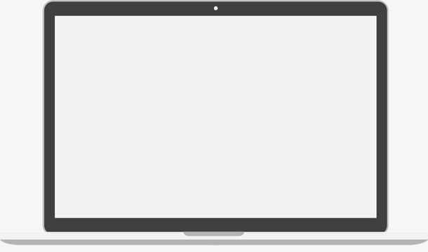 黑色电脑样机免抠