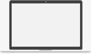 黑色电脑样机免抠