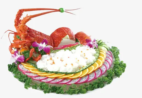 盘中的美食免抠