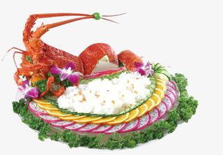 盘中的美食免抠