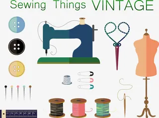 矢量缝纫工具免抠