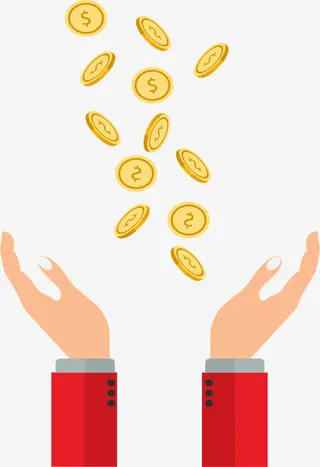 散落的钱币免抠