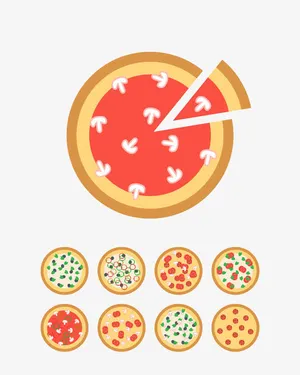 卡通创意LOGO披萨免抠