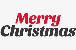 卡通圣诞节英文艺术字装饰广告设免抠